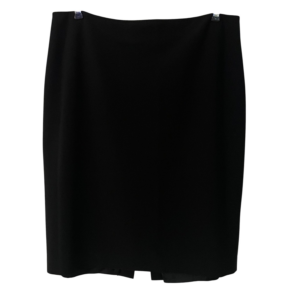 St. John Caviar Black Pencil Skirt Career Minimalist Classic Holiday Holiday 16